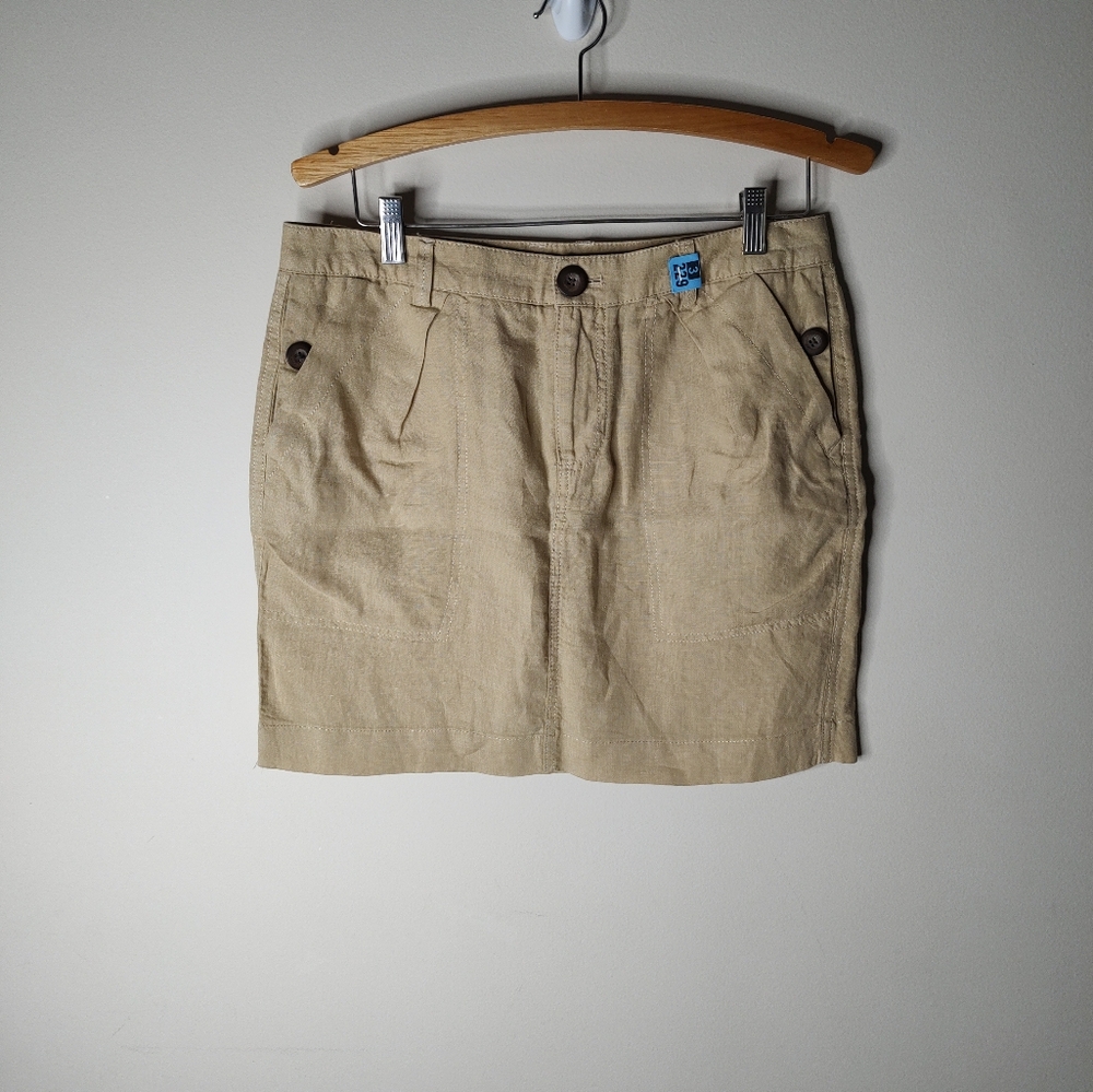 🎉 Gap 100% linen khaki skirt size 4